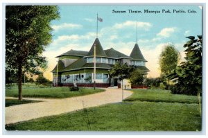 c1910 Summer Theatre Minnequa Park Pueblo Colorado CO Antique Postcard