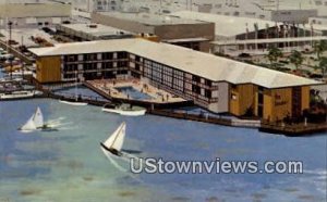 Boatel Motor Lodge - Oakland, California CA Postcard