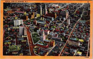 Postcard AERIAL VIEW SCENE Newark New Jersey NJ AN9506