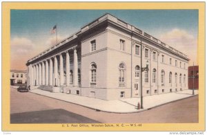 WINSTON SALEM, North Carolina, 1930-1940's; U.S. Post Office, Classic Car