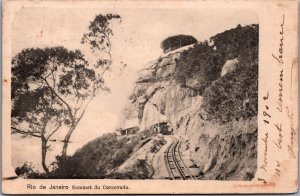 Brazil Rio de Janeiro Sommet du Corcovado Vintage Postcard C006