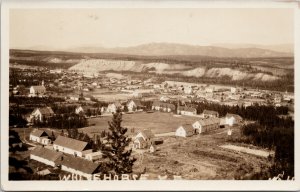 Whitehorse YT Yukon Birdseye Unused Real Photo Postcard E84