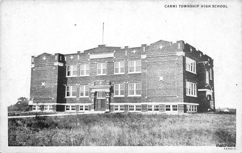 1920s Carmi Township High School WHITE CITY ILLINOIS RPPC postcard 831