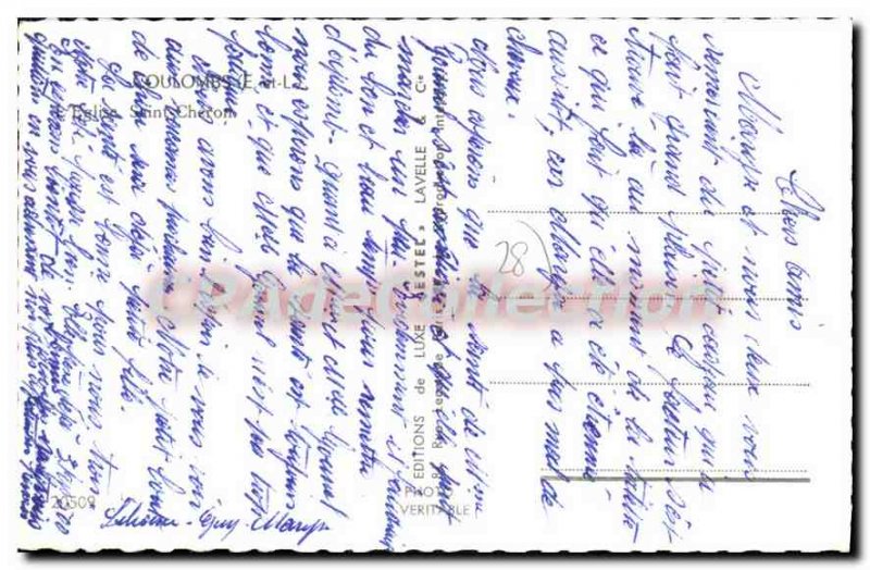 Postcard Old Coulombs Eglise Saint Cheron