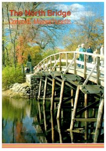 Autumn At The North Bridge Concord Massachusetts Postcard