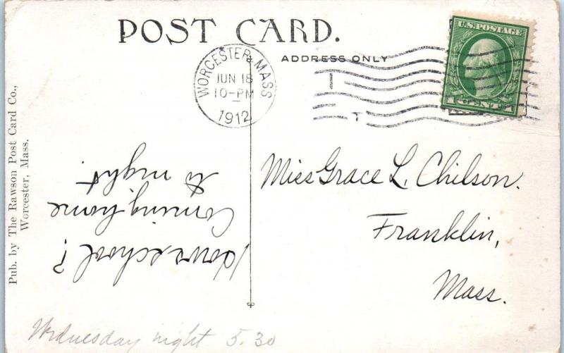 WORCESTER, MA Massachusetts     ENGINEERING  LABORATORIES    1912    Postcard