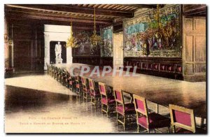 Pau - Castle Henri IV - Dining Room and Statue Old Postcard