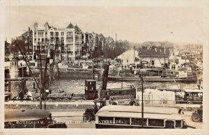 ROTTERDAM NETHERLANDS~GEZICHT OP DE OOSTERKADE~1931 PHOTO POSTCARD