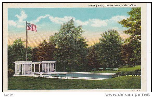 Wading Pool, Central Park, Tulsa, Oklahoma,30-40s