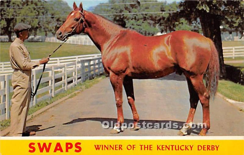 Swaps, Winner of the Kentucy Derby Lexington, KY , USA Horse Racing Unused 