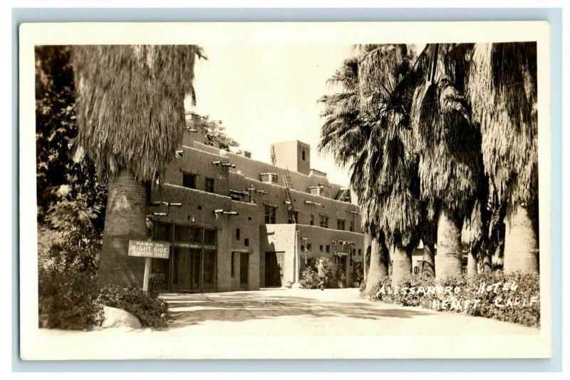 1920s RPPC Alessandro Hotel Hemet, CA Real Photo Coffee Shop Signs Postcard F96