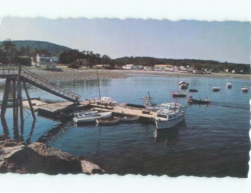 Pre-1980 BOAT DOCKS AT BEACH Lincolnville Beach - Near Belfast Maine ME d7622