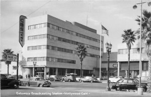 Postcard RPPC 1940s California Hollywood Columbia Broadcasting Station 23-12720