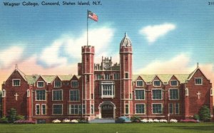 Vintage Postcard 1930's Wagner College Concord Staten Island New York N.Y.