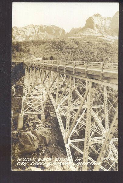 RPPC OAK CREEK CANYON ARIZONA WILSON GULCH BRIDGE VINTAGE REAL PHOTO POSTCARD