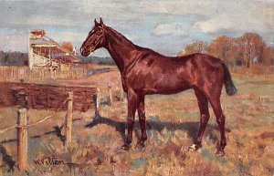 Artist W. Velton, Horse Racing, Trotters, Unused 