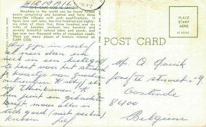 USA Cape Cod Map Vintage Postcard 07.30