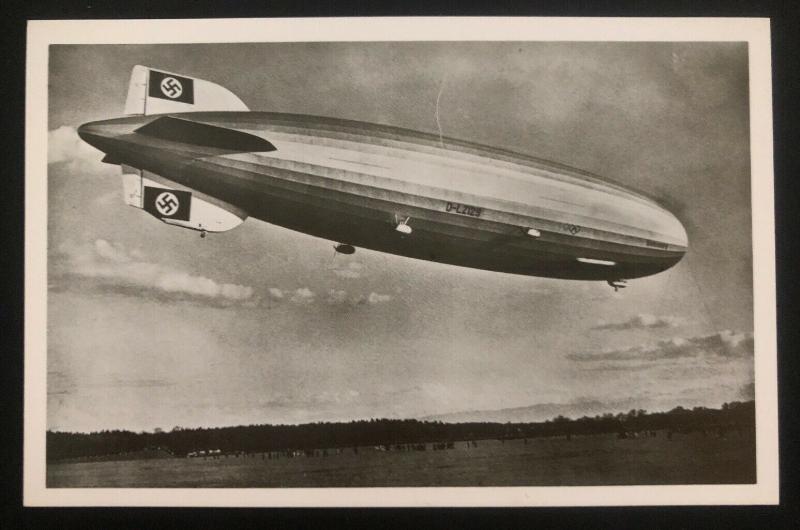 Mint RPPC Real Picture Postcard LZ 129 Zeppelin Hindenburg landing After Trip B