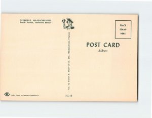 Postcard South Parlor, Stebbins House, Deerfield, Massachusetts