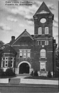 Franklin, Georgia Heard County Court House, Clock Tower, Gothic, Black&White-A34 