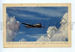 523362 1947 USA New York TWA airlines advertising radio QSL card
