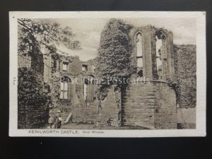 Warwickshire KENILWORTH CASTLE Oriel Window - Old Postcard by Peacock Series