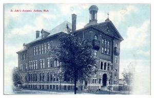 St. John's Academy, Jackson, MI Postcard