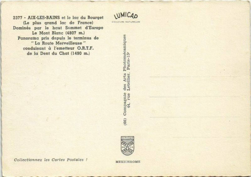 CPM AIX-les-BAINS et le Lac du Bourget - Panorama (1193349)