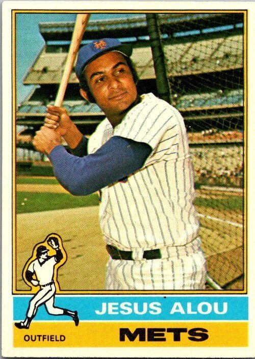 1976 Topps Baseball Card Jesus Alou New York Mets sk13056