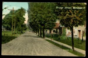 Bridge Street, Windsor, Vermont. 1908 Windsor cancel. Valentine & Sons postcard