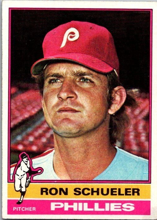 1976 Topps Baseball Card Ron Schueler Philadelphia Phillies sk13521