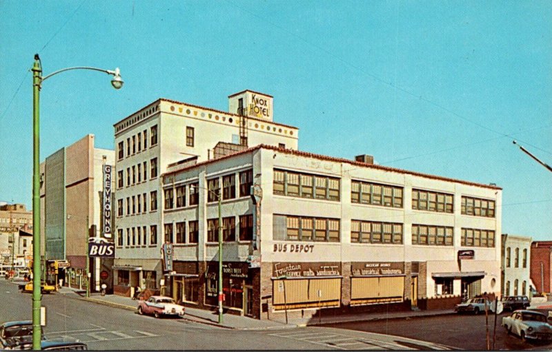 Texas El Paso  The Knox Hotel & Greyhound Bus Depot