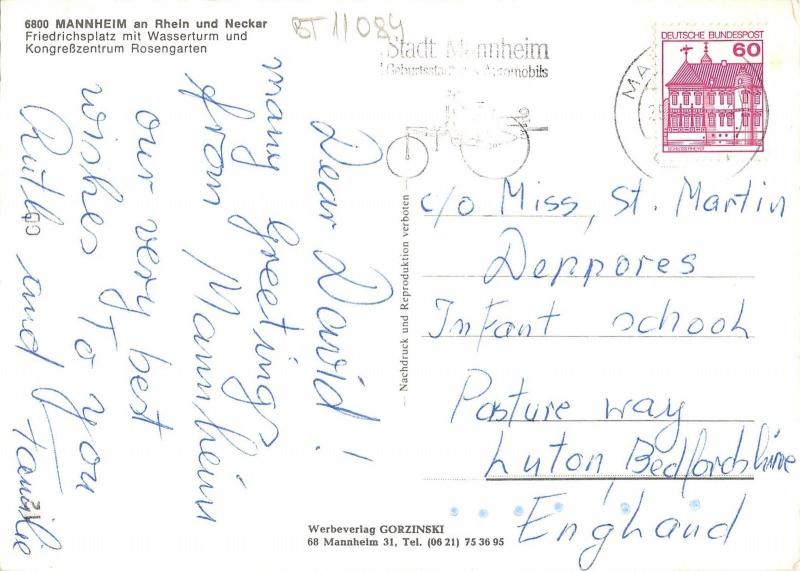BT11084 Mannheim an rhein und neckar        Germany