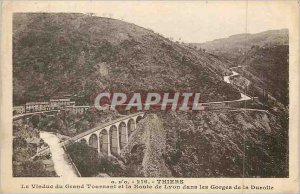 Old Postcard 216 thiers the turning point of the viaduct and the lyon road in...