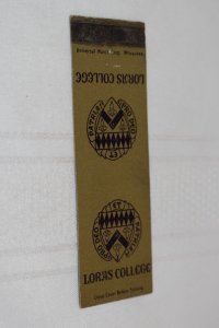 Loras College Dubuque, IA 20 Strike Matchbook Cover