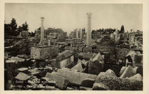 croatia, SOLIN SALONA, Basilica of the Martyrs, Ruins (1920s) RPPC Postcard