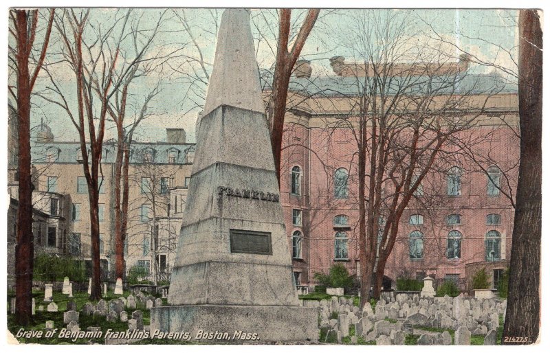 Boston, Mass, Grave of Benjamin Franklin's Parents