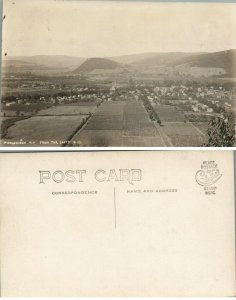 ANTIQUE RPPC REAL PHOTO POSTCARD MIDDLEBURGH N.Y. FROM THE CLIFF BIRD'S EYE VIEW