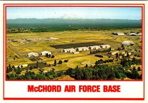 WA, Washington  McCHORD AIR FORCE BASE Bird's Eye View  4X6 Military Postcard