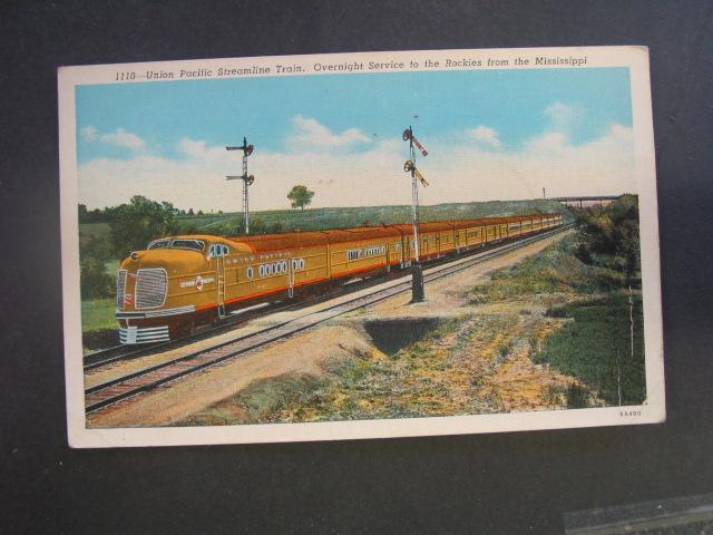 UNION PACIFIC STREAMLINE TRAIN MISSISSIPPI - ROCKIES PC