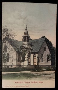 Vintage Postcard 1910 Methodist Church, Buffalo, Minnesota (MN)