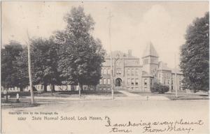 1910 LOCK HAVEN Pennsylvania Pa Postcard STATE NORMAL SCHOOL