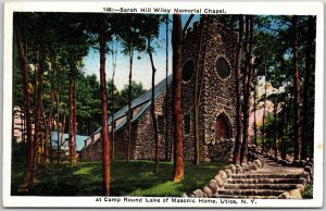 Utica New York NY, 1938 Sarah Hill Wiley Memorial Chapel at Camp Round, Postcard