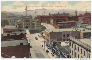 West Jefferson Street Looking East, Syracuse, New York, PU-1911