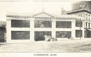 Cambridge MA Harvard Automobile Company Matheson Auto Dealership Postcard