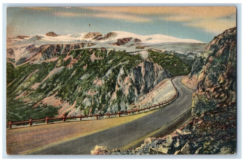 1944 Red Lodge Cooke City Highway Cheyenne Wyoming WY Vintage Postcard