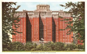 Vintage Postcard Stevens World's Largest Hotel Ball Room Facilities Chicago ILL