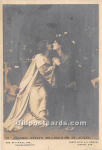 Miss Evelyn Millard & Mr Hy Ainley Theater Actor / Actress Unused trimmed