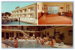c1950's Olympia Motel Apartment Clearwater Florida FL Posted Multiview Postcard 