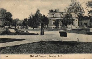 Beaufort SC South Carolina National Cemetery c1910 Postcard